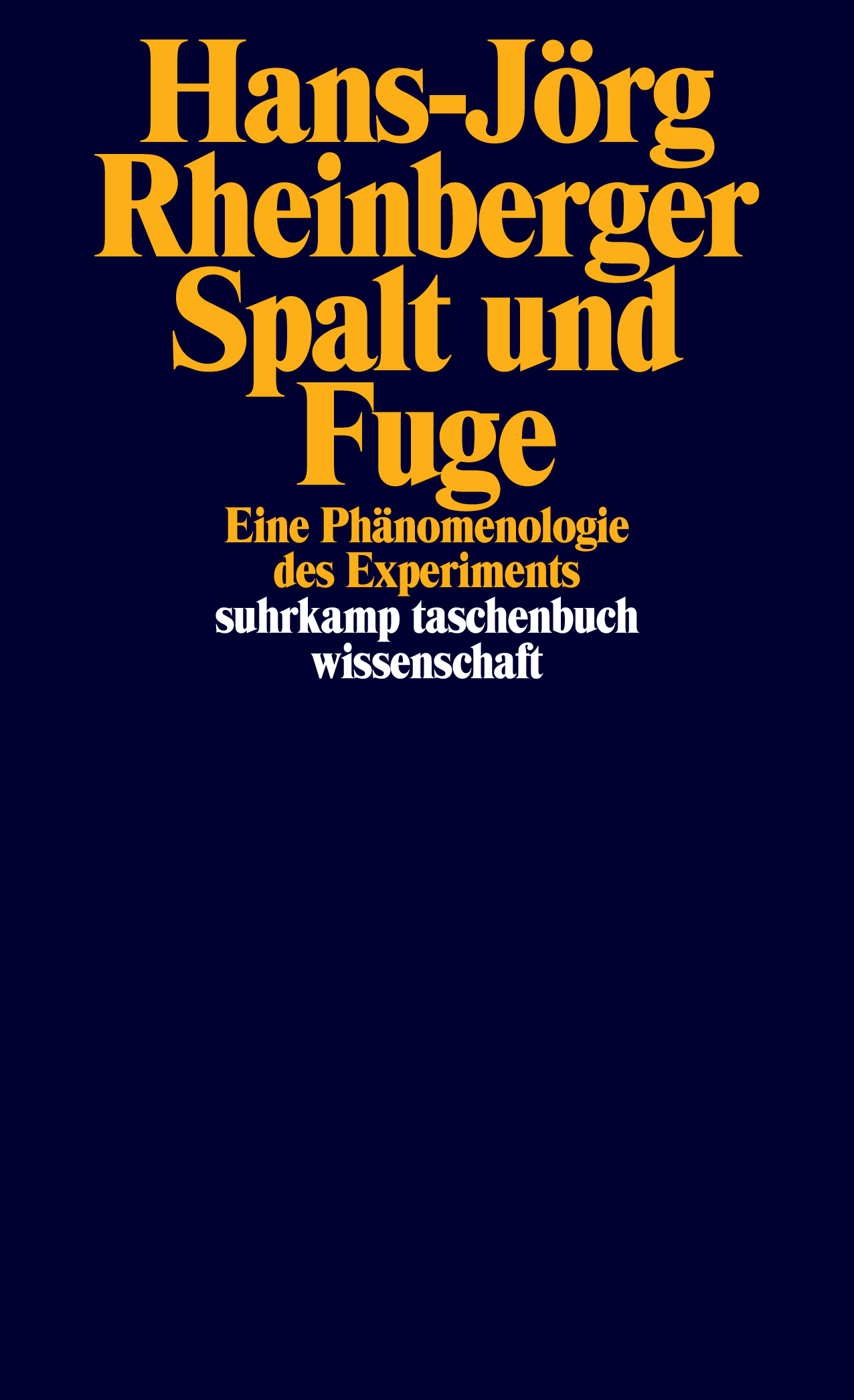 book cover: Hans-Jörg Rheinberger: Spalt und Fuge (2021)
