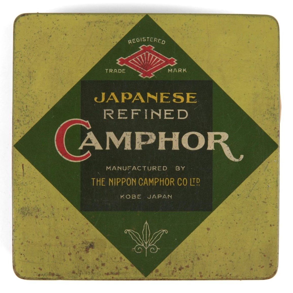 Container for “Japanese Refined Camphor,” possibly 1910–1940. Source: Powerhouse Collection, CC BY-NC-ND 4.0.