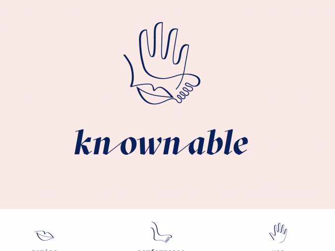 the pink and blue logo of the kn/own/able project