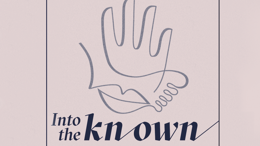 pink and blue logo of the Into the Kn/Own podcast
